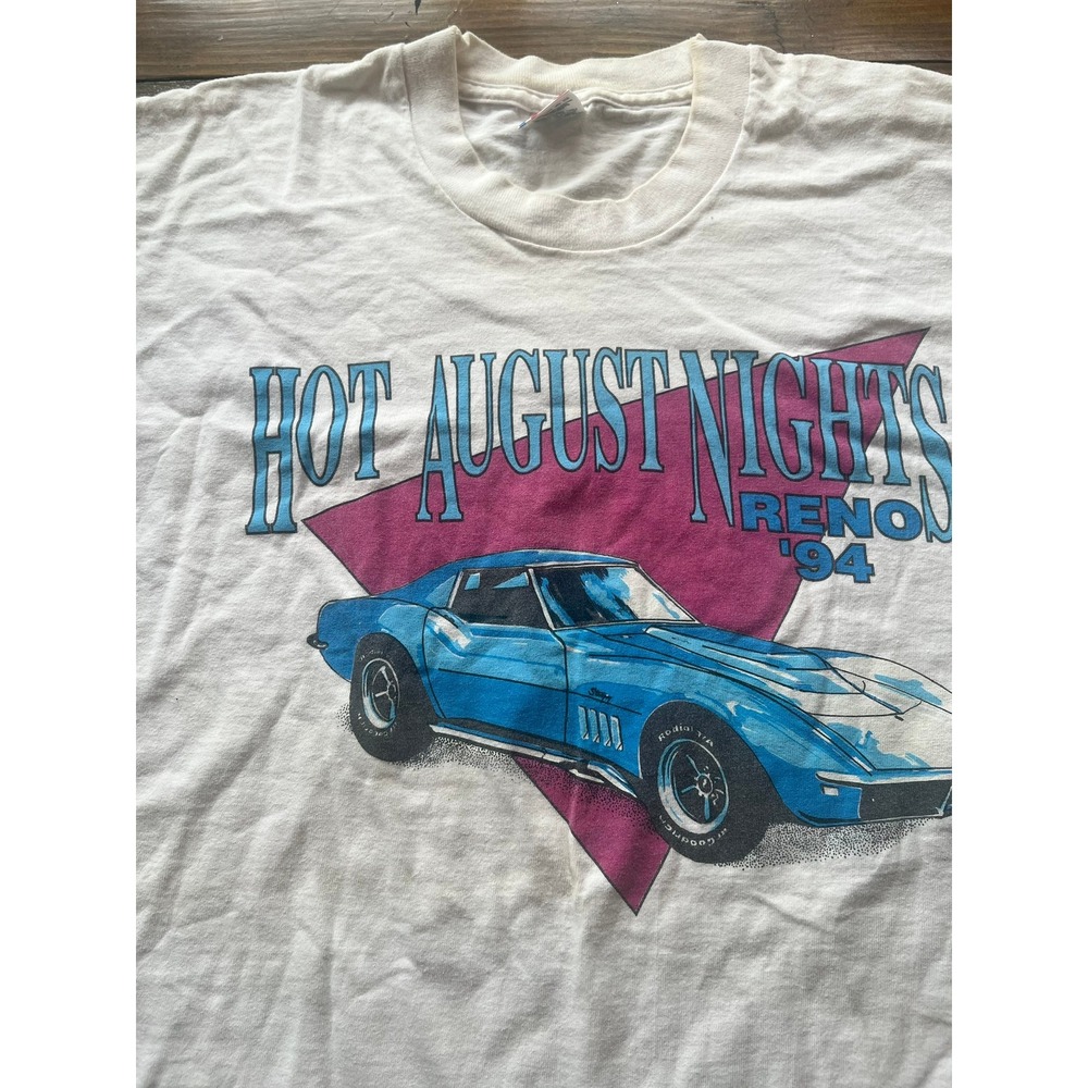 Vintage 1994 Hot August Nights Reno Corvette T-Shirt XXL Fruit of the‎ Loom USA